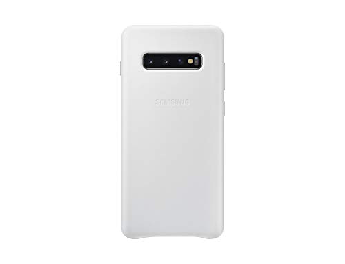 Samsung Leather Cover, funda oficial para Samsung Galaxy 10+, color Blanco