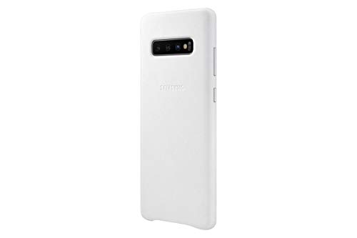 Samsung Leather Cover, funda oficial para Samsung Galaxy 10+, color Blanco