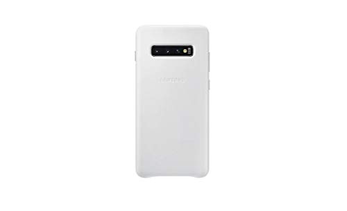 Samsung Leather Cover, funda oficial para Samsung Galaxy 10+, color Blanco