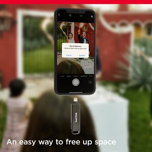 SanDisk iXpand Luxe Memoria Flash 128 GB, 2 en 1 con Conectores Lightning y USB Type-C para iPhone y iPad