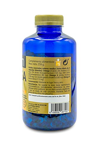 SANON Omega 3 6 9 - Complemento Alimenticio - 360 Cápsulas Blandas de 720mg elaboradas con Aceites Vegetales y Pescado - Rico en Ácidos Grasos Esenciales - Suministro para 3 meses