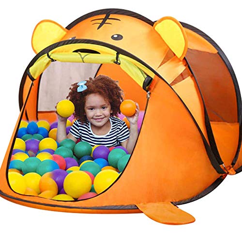 SanQing Tienda Kids Play Tent Pop up Tienda Infantil para niños Tienda Lion Play Play House Carpa Linda para Interiores/Exteriores con Cubierta para la Lluvia para niños Diseño Integrado,Tiger