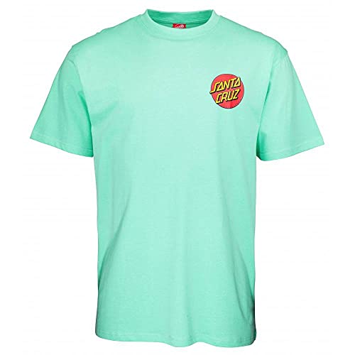 Santa Cruz Classic Dot Chest - Camiseta para hombre, Jade Verde, L