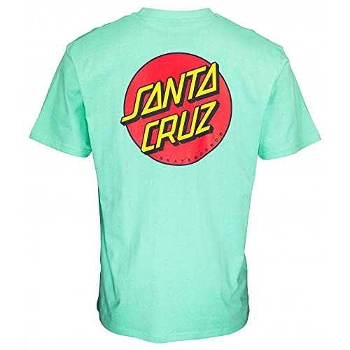 Santa Cruz Classic Dot Chest - Camiseta para hombre, Jade Verde, L