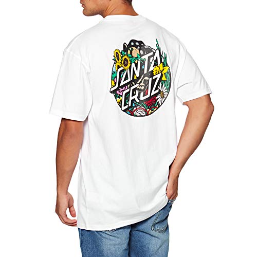Santa Cruz Dressen Pup Dot - Camiseta para hombre, Blanco, XL
