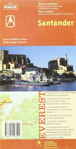 Santander, Cantabria. Plano callejero y mapa de carreteras: Plano callejero. Mapa de carreteras (Planos callejeros / serie roja)