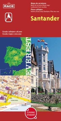 Santander, Cantabria. Plano callejero y mapa de carreteras: Plano callejero. Mapa de carreteras (Planos callejeros / serie roja)