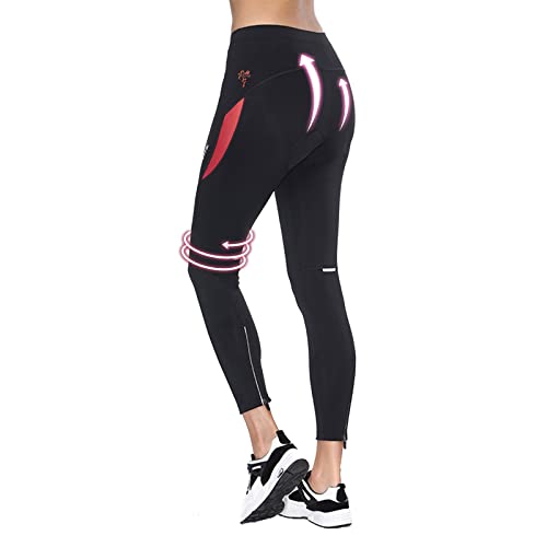 Santic Culote Ciclismo Mujer Culote Bicicleta Pantalones Largos de Ciclismo/Bicicleta/MTB con Badana para Mujeres Rosa EU M