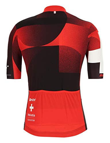 Santini Tour De Suisse-Cross 2019 - Camiseta de Manga Corta para Hombre, Hombre, RE94075C19+, Multicolor, S
