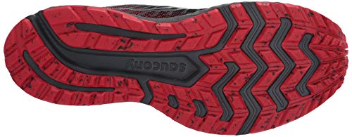 Saucony Guide 13 TR Zapatillas para Correr sobre Camino de Tierra o Montaña con Soporte Neutral para Hombre Negro Rojo, Negro (Black Red), 44.5 EU