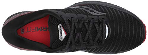 Saucony Guide 13 TR Zapatillas para Correr sobre Camino de Tierra o Montaña con Soporte Neutral para Hombre Negro Rojo, Negro (Black Red), 44.5 EU