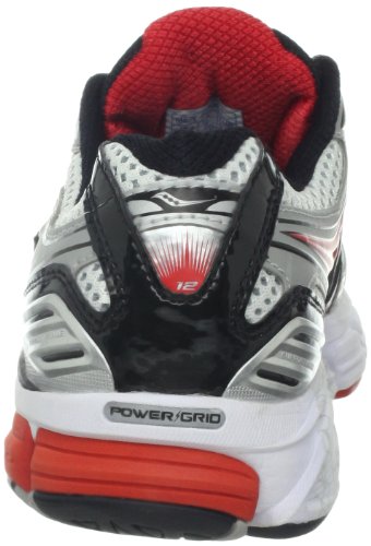 Saucony hombres Omni 12 Running zapatos,blanco/negro/rojo,8.5 M US
