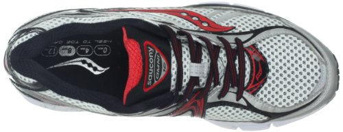 Saucony hombres Omni 12 Running zapatos,blanco/negro/rojo,8.5 M US