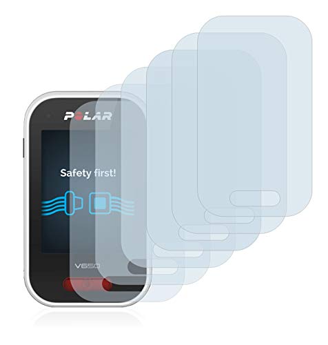 savvies Protector Pantalla Compatible con Polar V650 (6 Unidades) Película Ultra Transparente