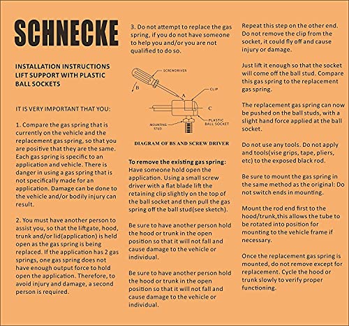 SCHNECKE Resortes de gas para maletero Muelle Neumático Maletero Compartimento De Carga compatibles para FORD FOCUS I DAW DBW 1998-2004