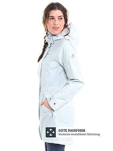 Schöffel Parka Malmö1 - Chaqueta impermeable para mujer con prácticos bolsillos, moderna y ligera para primavera y verano, Mujer, 12629, Blue Flower, 36