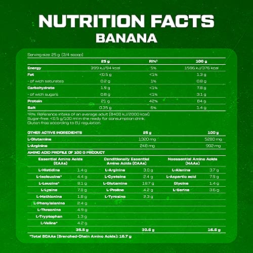 Scitec Nutrition 100% Whey Isolate, Suplimento Nutricional de Proteinas con Sabor de Banana 2000 g