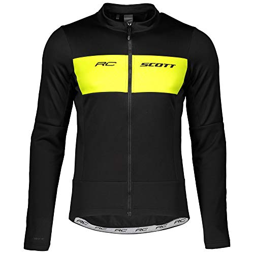 SCOTT Chaqueta RC Warm Hybrid WB, Hombres, blck/sul Yel, S