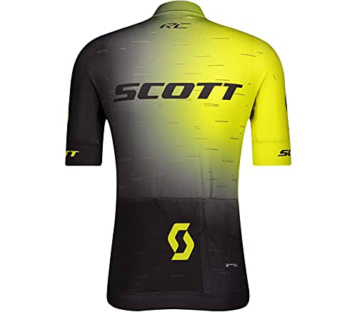 SCOTT Maillot RC Pro S/SL, Hombres, Sulphur Yellow/Black, S (44/46)