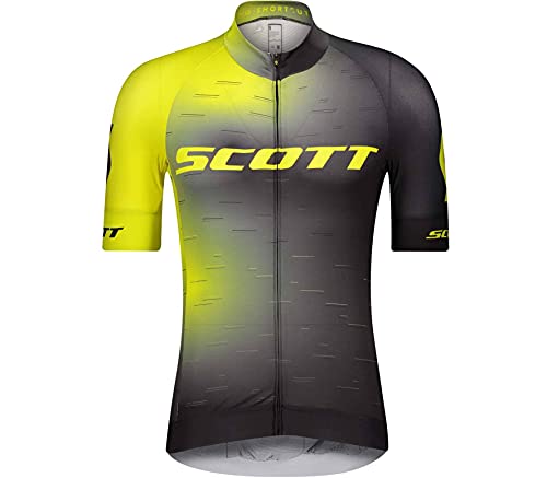 SCOTT Maillot RC Pro S/SL, Hombres, Sulphur Yellow/Black, S (44/46)