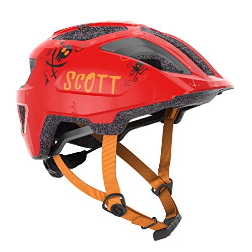 Scott Spunto Florida 2021 - Casco de bicicleta infantil (talla 46-52 cm), color rojo