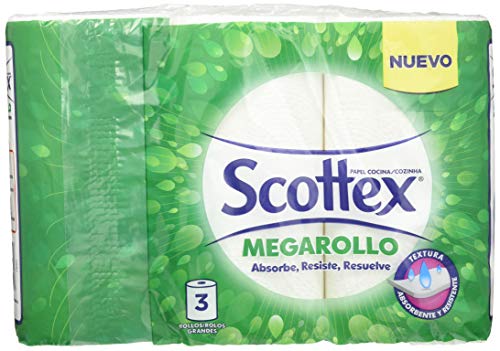 Scottex - Papel de Cocina Megarollo, 3 Rollos