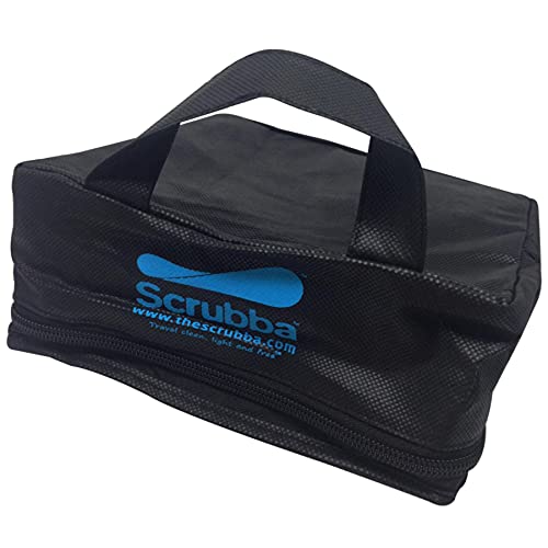 Scrubba Bolsa de Lavado Portátil Kit 2.0 – Sistema de Colada para Hoteles y Viajes – Set de Limpieza de Ropa para Acampada; Pequeño y Ecológico