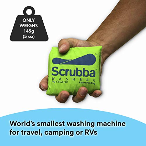 Scrubba Sistema de Lavado Portátil Bolsa de Lavado 2.0 - Bolsa Estanca Impermeable para Viajes Autocaravana Camping Senderismo - Sistema con Tabla de Lavar