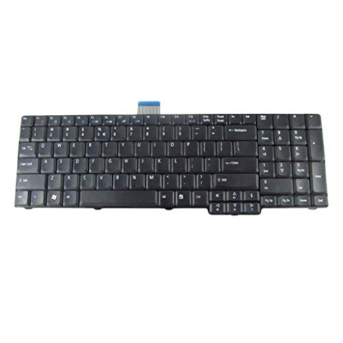 SDENSHI - Teclado inglés de repuesto para ordenador portátil Acer Aspire 7230 7630 7730, color negro