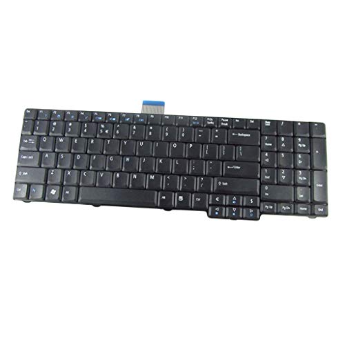 SDENSHI - Teclado inglés de repuesto para ordenador portátil Acer Aspire 7230 7630 7730, color negro