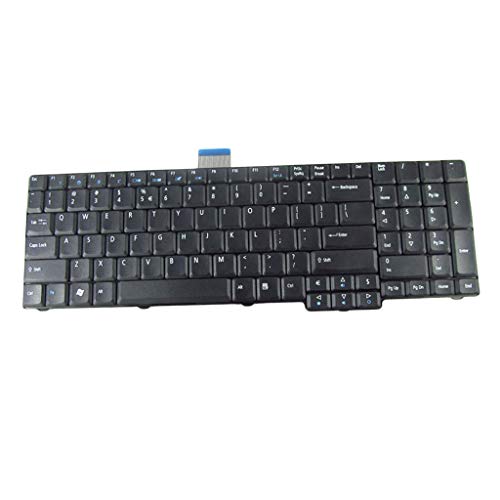 SDENSHI - Teclado inglés de repuesto para ordenador portátil Acer Aspire 7230 7630 7730, color negro