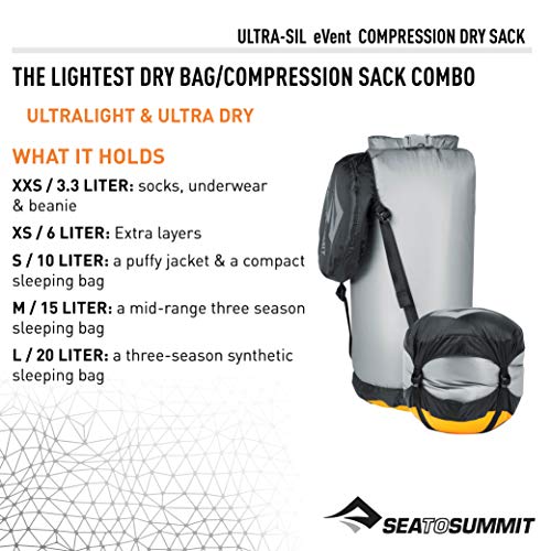 Sea to Summit Event Dry Compression Sack M Saco Montañismo, Alpinismo y Trekking, Adultos Unisex, Azul, Mediano