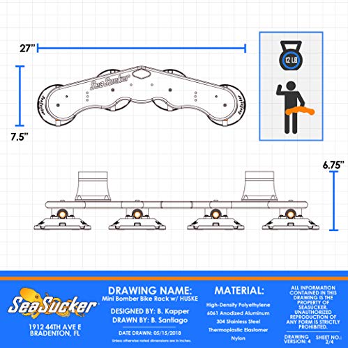 SeaSucker Talon BM2006 - Bastidor para bicicletas, color negro, talla 2 bicicletas