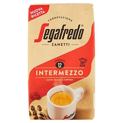 Segafredo - Zanetti- Café Molido - Intermezzo - Intensidad 12 - Café con Gran Cuerpo - Producto Italiano - 225 Gramos