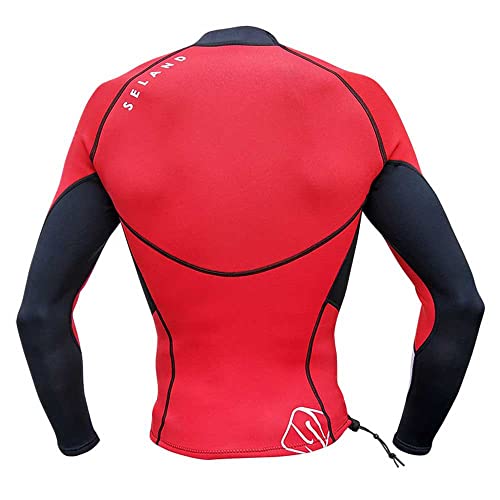 SELAND Chaqueta Neopreno Phuket Rojo Negro, M para Hombre