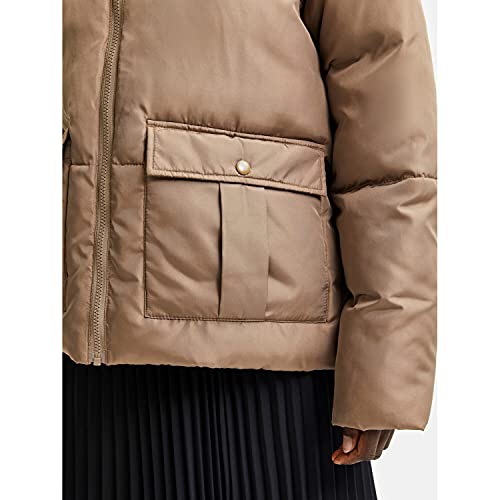 SELECTED FEMME BLACK SLFDASA Puffer Jacket B Noos Chaqueta, Caribou, 36 para Mujer