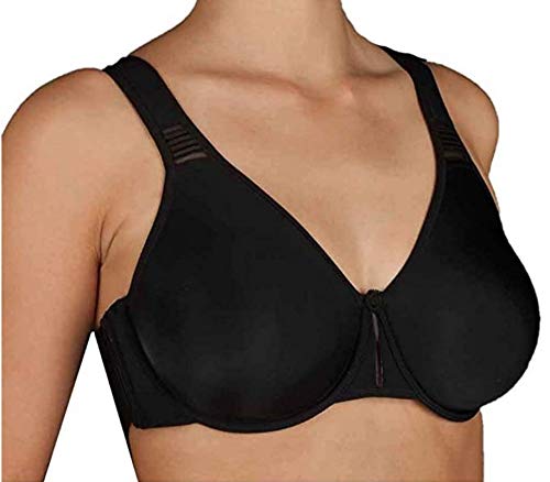 Selene Lorea 105F Negro, Sujetador con Aros, Reductor Minimizer, para Mujer, Negro ES Talla -105F, (Talla Europea - 90F)