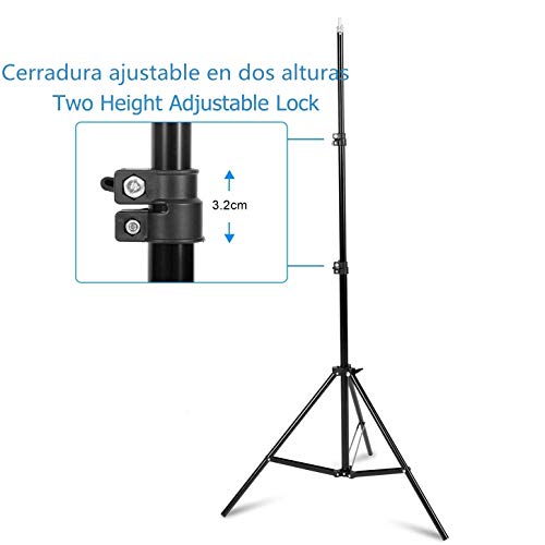 Selens 150x200cm Soporte Support Stand Retráctil con 4X Clips y Bracket para Fondo Background Fotografía