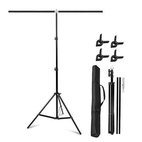 Selens 150x200cm Soporte Support Stand Retráctil con 4X Clips y Bracket para Fondo Background Fotografía