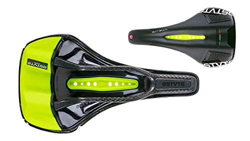 Selle Astute Time Lite VT - Sillín para Bicicleta Unisex para Adulto, Color Amarillo y Negro