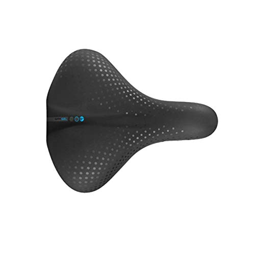 Selle San Marco BIOAKTIVE City Gel Sillín, Unisex Adulto, Piel Negra, Small