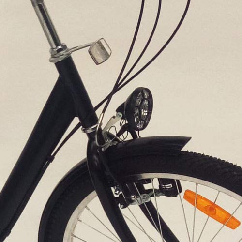 SENDERPICK 24 pulgadas 6 velocidades adulto 3 ruedas triciclo, adulto bicicleta Pedal de ciclismo con cesta blanca para deportes al aire libre compras ajustable, negro