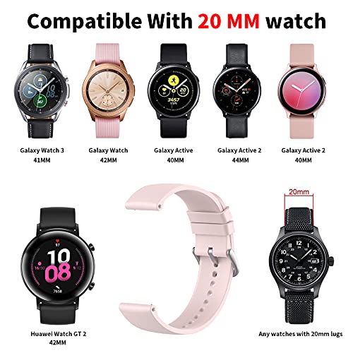 SenMore 6 Correas Compatible con Amazfit GTS 2/GTS 2 Mini/Amazfit GTS Pulsera, Correa de Silicona de Repuesto para Amazfit Bip/Amazfit Bip Lite/Amazfit GTR 42mm Watch Pulseras