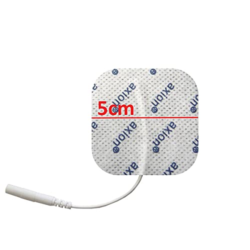 Set de 16 electrodos tens ems axion para electroestimulador TENS EMS | Parches adhesivos tens ems cuadrados de 5x5cm | Almohadillas tens ems adhesivas