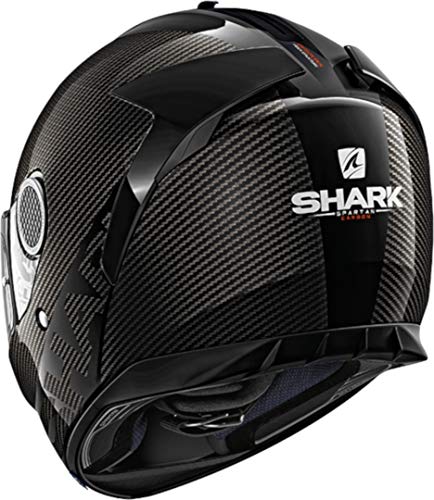 SHARK Spartan Carbon Skin Casco de Moto, Hombre, Negro, M