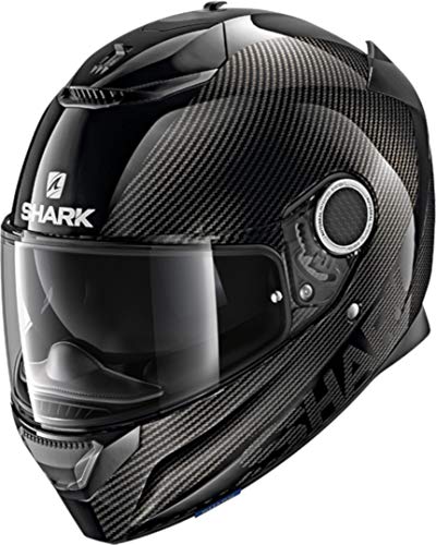 SHARK Spartan Carbon Skin Casco de Moto, Hombre, Negro, M