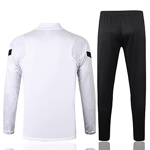 SHCOOCY Chándales de fútbol Portugal para hombre, chándal de entrenamiento de fútbol para club de fútbol PṢG chándal de manga larga para adultos Paris, primavera y otoño unisex (Blanco 5, m)