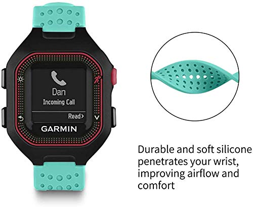 Shieranlee Compatible con Forerunner 25 GPS Running Smart Watch,Suave Silicona de Ajustable Deportiva Pulsera de Reemplazo Compatible para Garmin Forerunner 25 Fitness Tracker with Adapter Tools