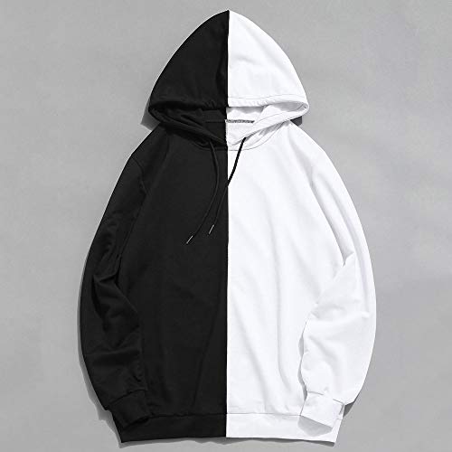 SHOBDW Liquidación Venta Sudaderas Hombre Rebajas Con Capucha Y Cremallera Chaqueta Hoodie Blanket Suelto Talla Grande Cuello O Pullover Hoodie Sweatshirt Suave Otoño e Invierno(Black,M)