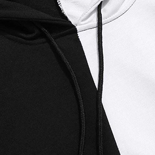 SHOBDW Liquidación Venta Sudaderas Hombre Rebajas Con Capucha Y Cremallera Chaqueta Hoodie Blanket Suelto Talla Grande Cuello O Pullover Hoodie Sweatshirt Suave Otoño e Invierno(Black,M)